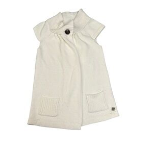 Roxy White Knit Cardigan Vest